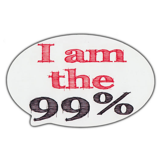 Sticker, Bumper Sticker, I Am The 99%, 5.5