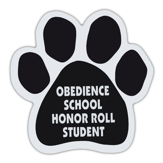 Magnet, Dog Paw, Obedience School Honor Roll Student, 5.5