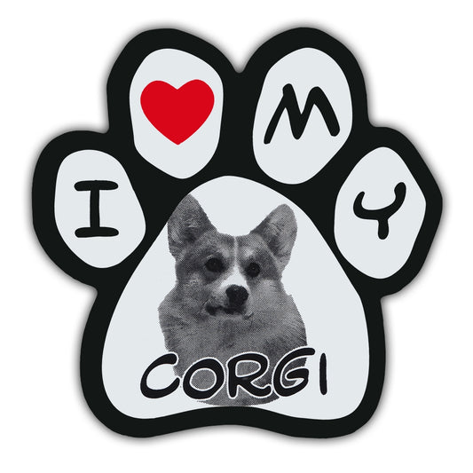 Magnet, Picture Paw, I Love My Corgi, 5.5