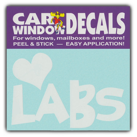 Decal, Window Decal, I Love Labs, 4.5