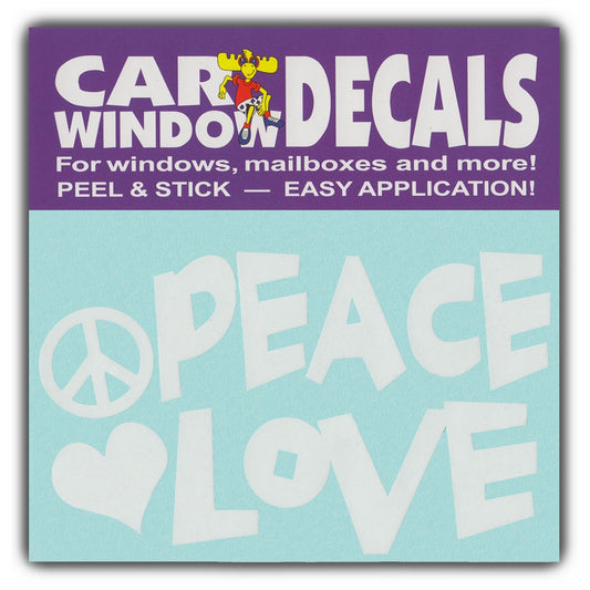 Decal, Window Decal, Peace Love, 4.5