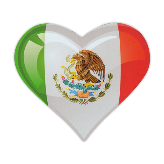 Magnet, Mexican Flag Heart, 4.75