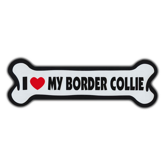 Magnet, Giant Size Dog Bone, I Love My Border Collie, 10