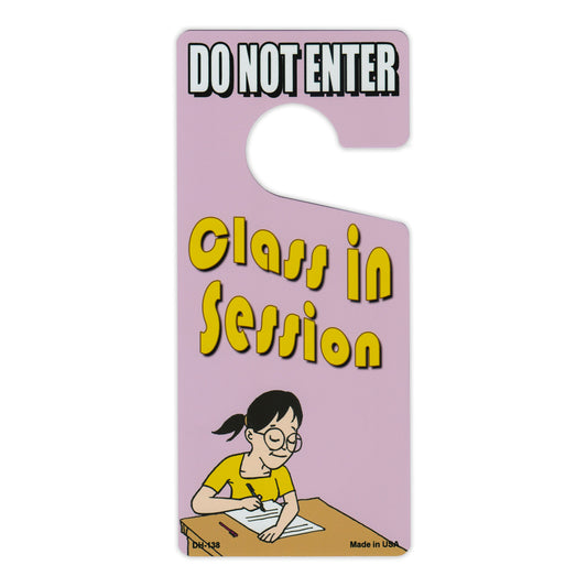 Door Knob Hanger, Metal, Do Not Enter, Class in Session, 4