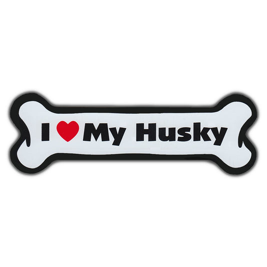 Magnet, Dog Bone, I Love My Husky, 7