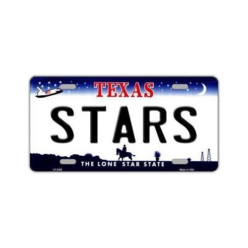 License Plate, Metal Vanity Tag Cover, Dallas Stars, 12