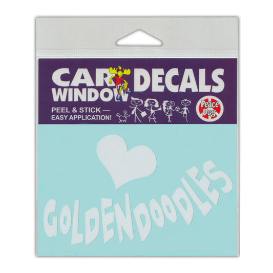 Decal, Window Decal, Love Goldendoodles, 4.5