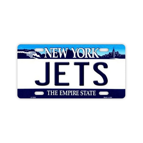 License Plate, Metal Vanity Tag Cover, New York Jets, 12
