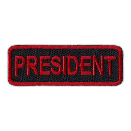 Patch, Embroidered Patch, President Club Patch, Red/Black, 3