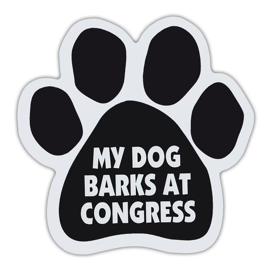 Magnet, Dog Paw, My Dog Barks At Congress, 5.5