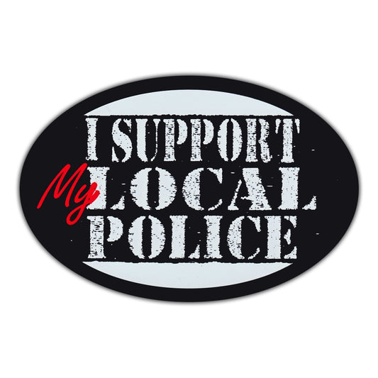Magnet, Oval, I Support My Local Police, 6