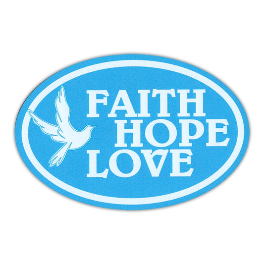 Magnet, Oval, Faith, Hope, Love, 6