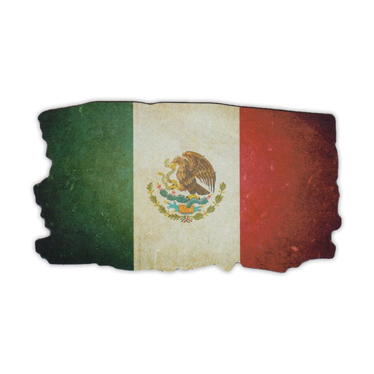 Magnet, Mexico Flag (Weathered Look), 4.75