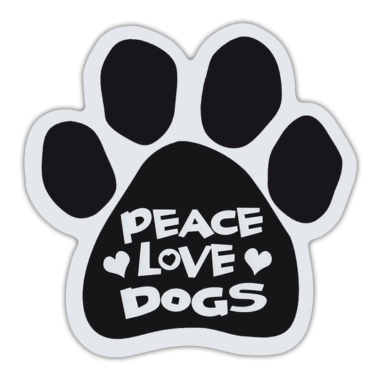 Magnet, Dog Paw, Peace Love Dogs, 5.5