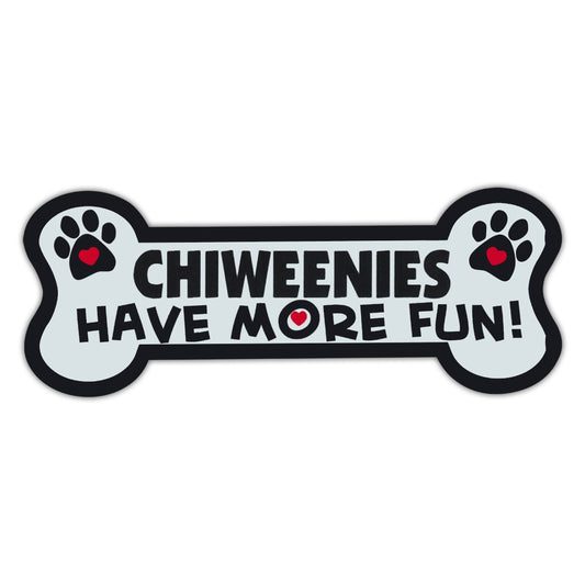 Magnet, Dog Bone, Chiweenies Have More Fun!, 7.25
