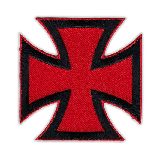 Patch, Embroidered Patch, Chopper Iron Cross (Red, Black), 3