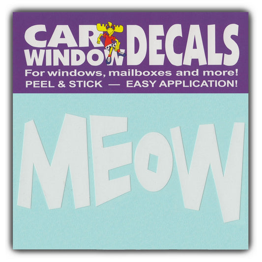 Decal, Window Decal, Meow, 4.5