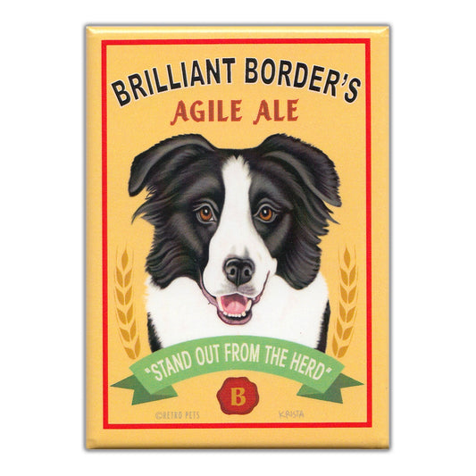 Magnet, Refrigerator Magnet, Brilliant Border's Agile Ale, 2.5