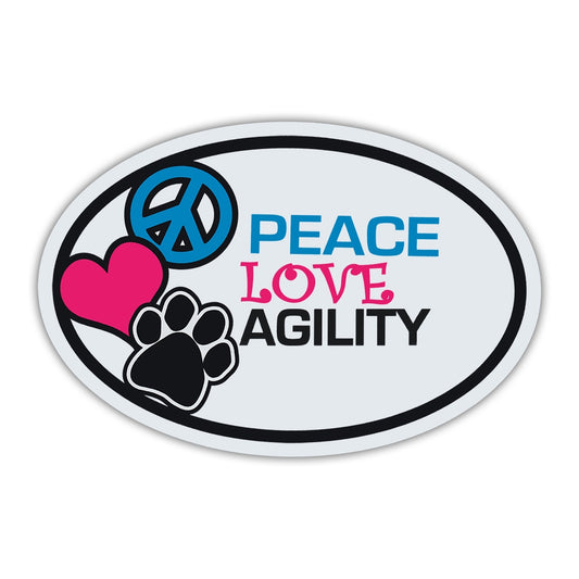 Magnet, Oval, Peace, Love, Agility, 6