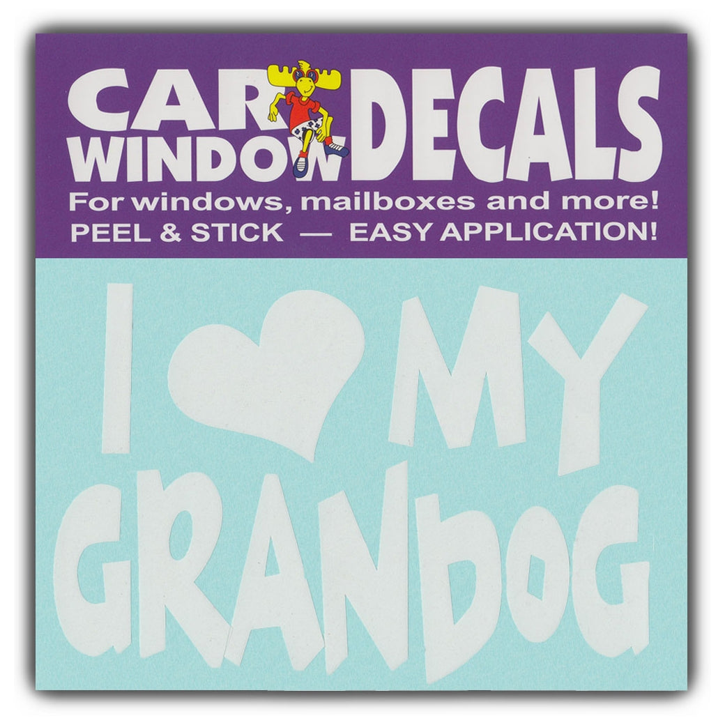 Window Decal - I Love My Grandog (4.5" Wide)