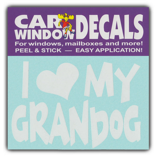 Decal, Window Decal, I Love My Grandog, 4.5