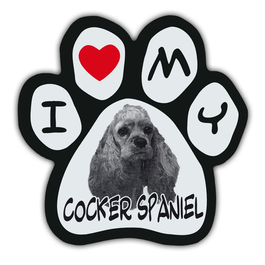 Magnet, Picture Paw, I Love My Cocker Spaniel, 5.5