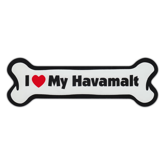 Magnet, Dog Bone, I Love My Havamalt (Havanese, Maltese), 7