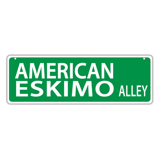 Street Sign, Plastic, American Eskimo Alley, 17