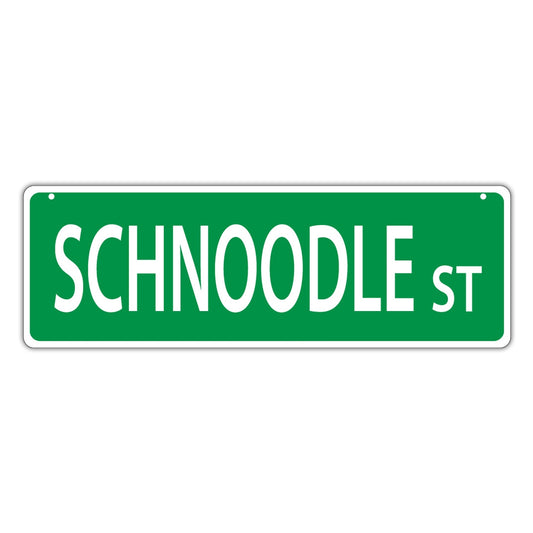 Street Sign, Plastic, Schnoodle Street (Schnauzer, Poodle), 17