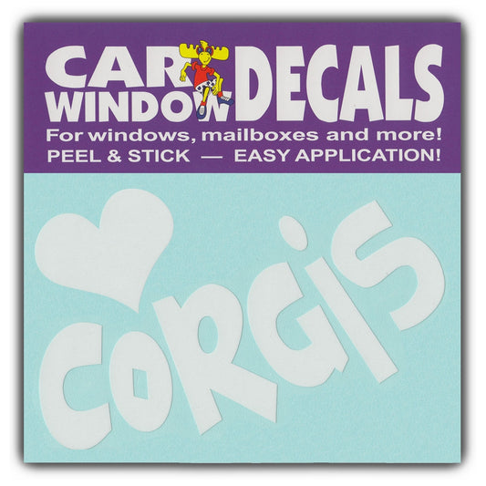 Decal, Window Decal, I Love Corgis, 4.5