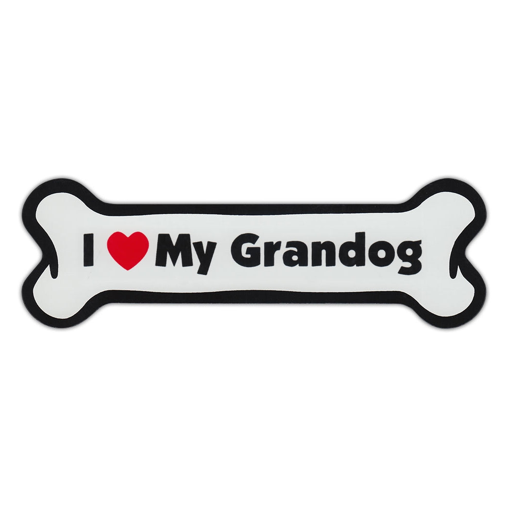 Dog Bone Magnet - I Love My Grandog