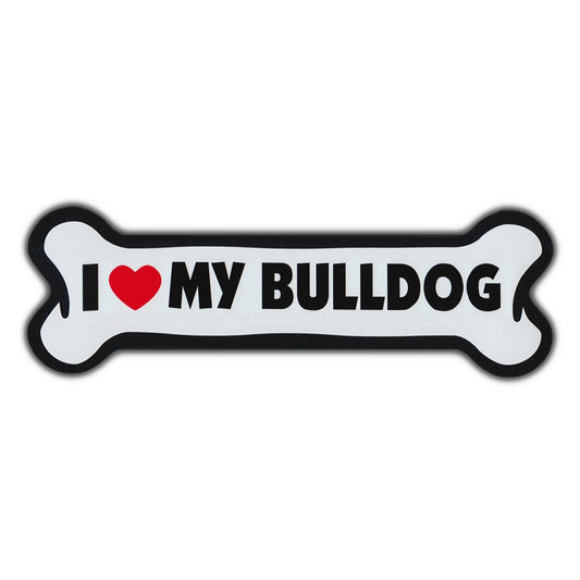 Magnet, Giant Size Dog Bone, I Love My Bulldog, 10