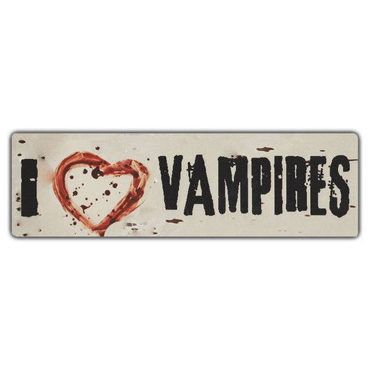 Sticker, Bumper Sticker, I Love Vampires (Bloody Heart), 10