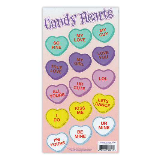 Magnets, Magnet Pack, Set of 15, Candy Hearts, 1.75