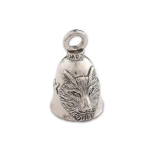 Guardian Bell, Metal, Lone Wolf, Motorcycle Rider, Biker, Good Luck Bell, .75