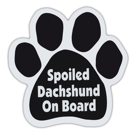 Magnet, Dog Paw, Spoiled Dachshund On Board, 5.5