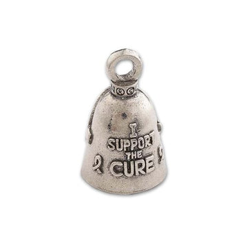 Guardian Bell, Metal, Pink Breast Cancer Awareness Ribbon, Motorcycle Rider, Biker, Good Luck Bell, .75