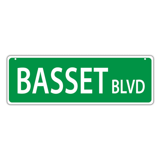 Street Sign, Plastic, Basset Blvd, 17