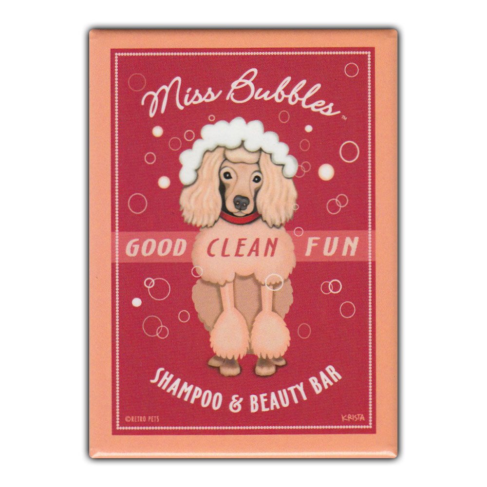 Refrigerator Magnet - Miss Bubbles Shampoo & Beauty Bar, Poodle