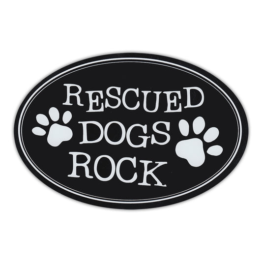 Magnet, Oval, Rescued Dogs Rock, 6
