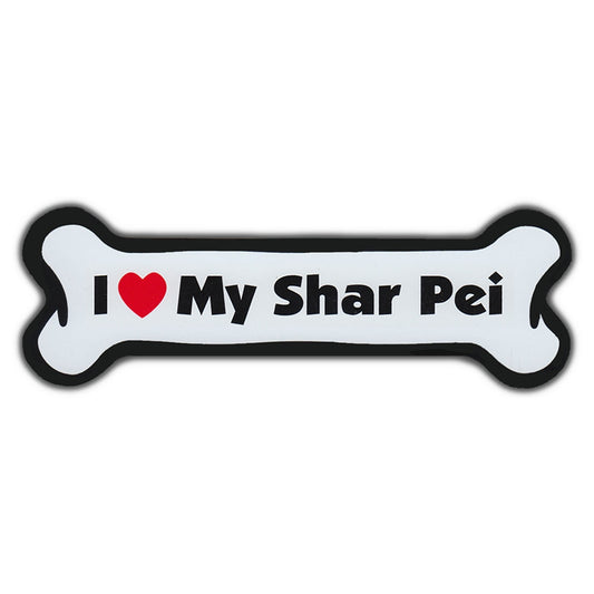 Magnet, Dog Bone, I Love My Shar Pei, 7