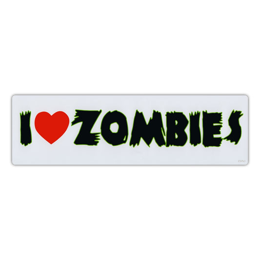 Sticker, Bumper Sticker, I Love Zombies, 10