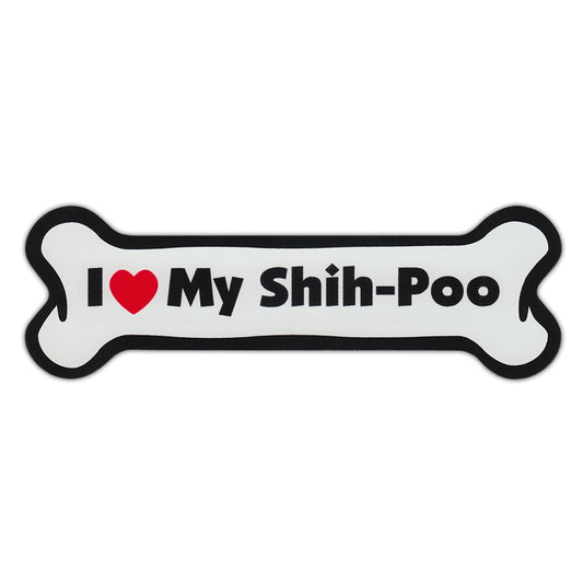 Magnet, Dog Bone, I Love My Shih-Poo (Shih Tzu, Poodle), 7