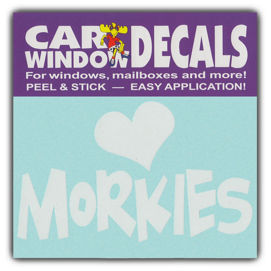 Decal, Window Decal, I Love Morkies, 4.5