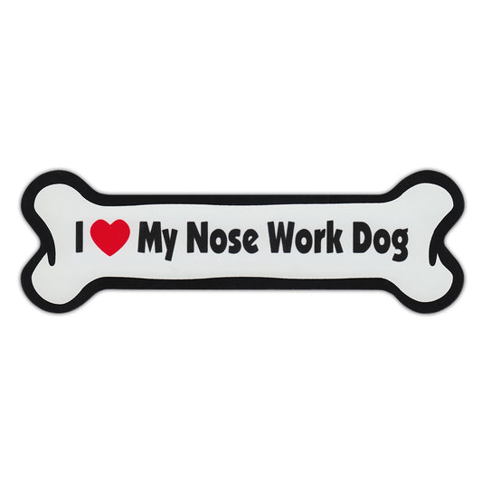 Magnet, Dog Bone, I Love My Nose Work Dog, 7