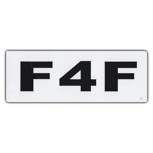 Sticker, Bumper Sticker, F4F Female For Female, 8