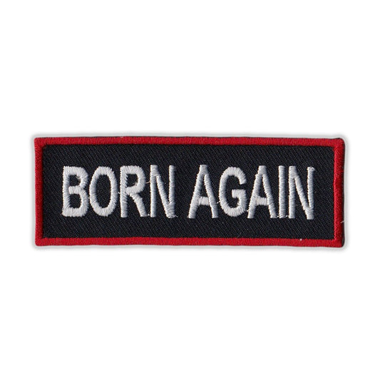 Patch, Embroidered Patch, Born Again (Red), 3