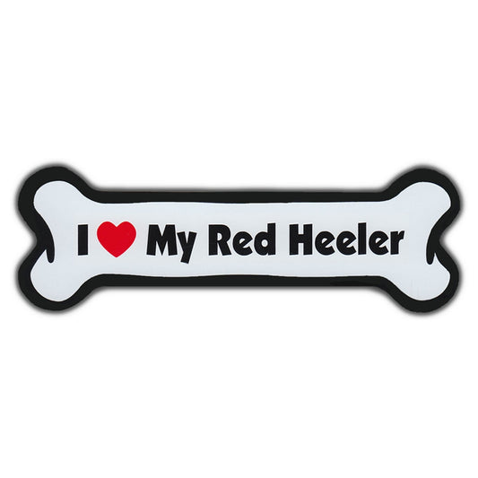 Magnet, Dog Bone, I Love My Red Heeler, 7