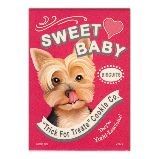 Magnet, Refrigerator Magnet, Sweet Baby Biscuits, They're Yorki-Licious, 2.5