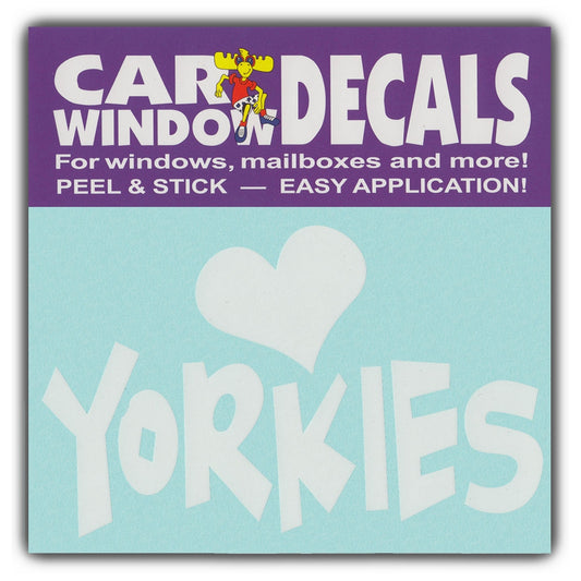 Decal, Window Decal, Love Yorkies, 4.5